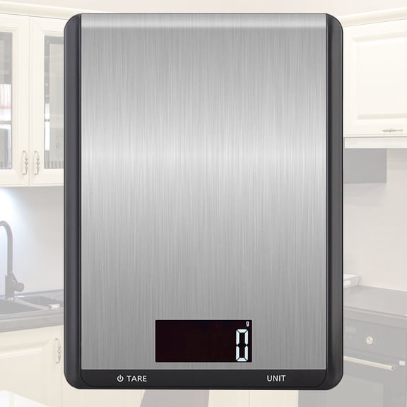 GARVALON 1Pcs Food Scales for Kitchen Flat Shape Stainless Steel and Plastic Kitchen Gadget for Home Use