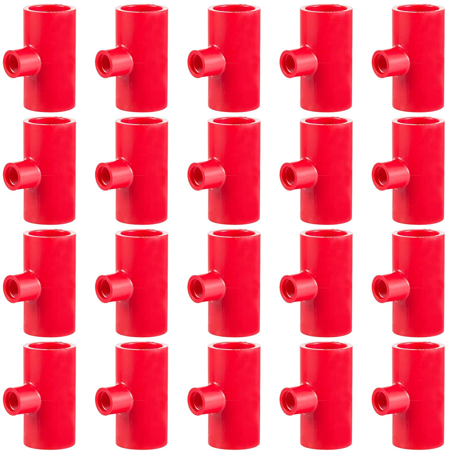 Pack of 20 Chicken Waterer PVC Tee Fittings Fully Automatic Poultry