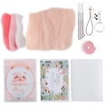 thumbnail image 4 of Kit de fieltro de aguja, lana, fibra química, bricolaje, animal, juguete hecho a mano, manualidades para principiantes(188# Ballet Pig), 4 of 8