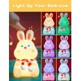 thumbnail image 2 of Cute Night Light, Bunny Night Light for Kids, Baby Night Light with Touch Sensor, 1W, USB Rechargeable, 2 Modes[Warm White and Color Gradient], Kawaii Room Decor for Kid's Bedroom, Nursery, 2 of 5