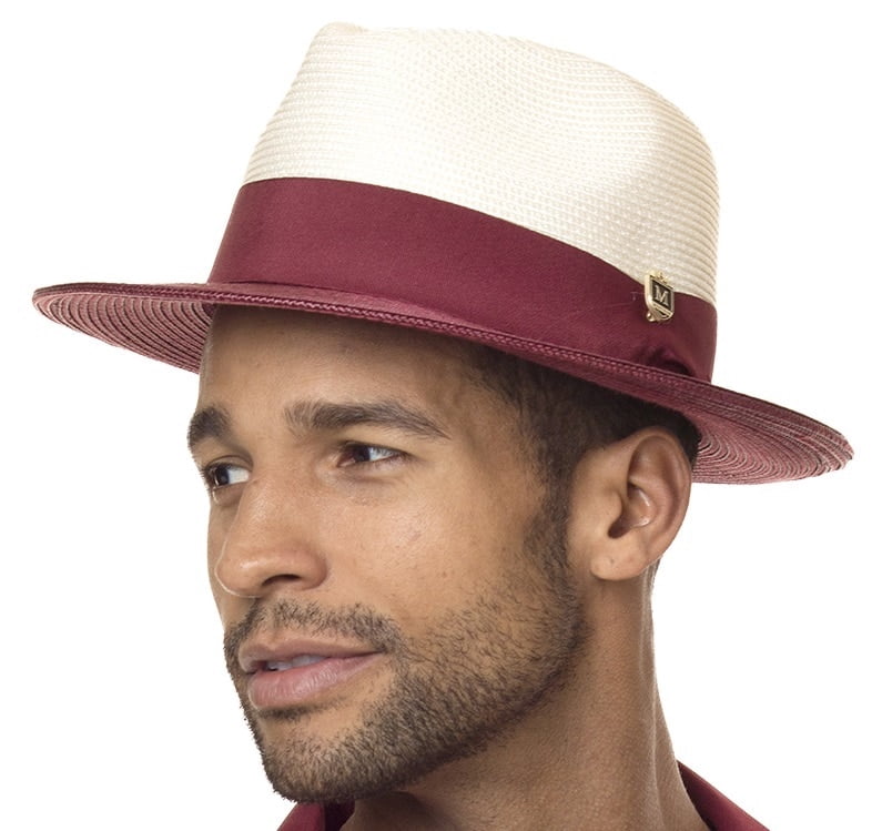 Grosgrain Ribbon Straw Fedora 