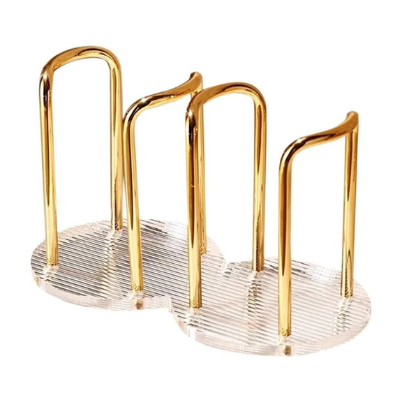 Bathroom Cup Dispenser with Acacia Wood Stand - Essential Bathroom Accessories for Toothbrush Holders & Mouthwash Cup Dispenser on Vanity Countertops Gold Silver