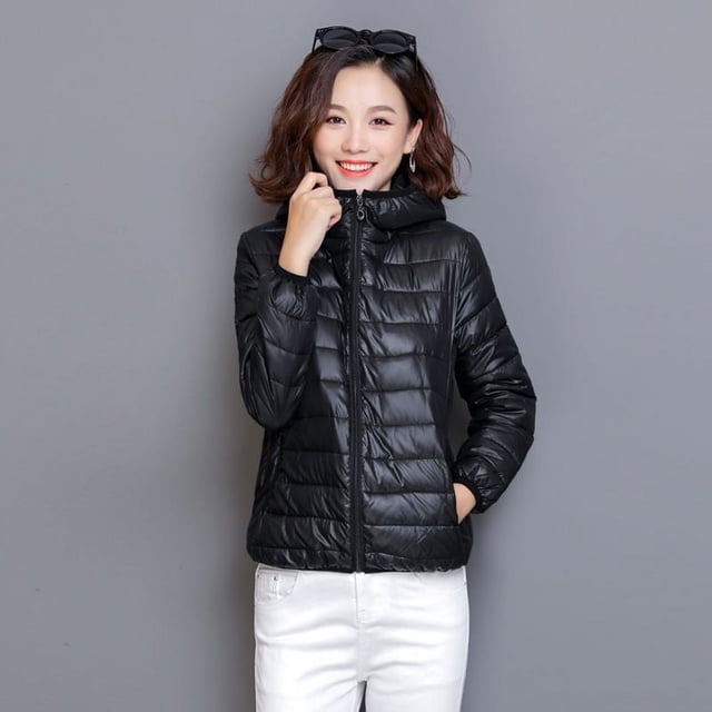 Chaqueta de algodón para mujer, chaqueta ligera, chaqueta de pan, corta, versátil, ajustada, gruesa, chaqueta de algodón, abrigo de invierno para mujer
