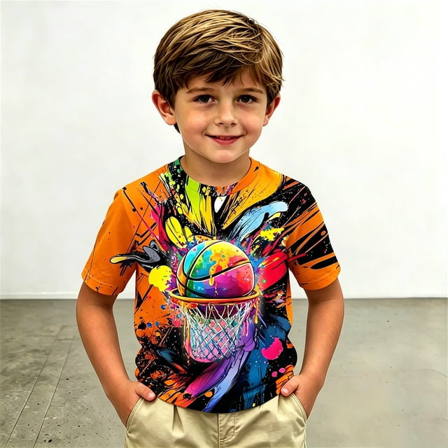 Chandail Fille Col Rond T-Shirt Graphique T-Shirt Décontracté T-Shirts pour Garçon de 4T Vêtements