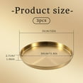 thumbnail image 2 of 12 Inch Gold Round Serving Tray, 3 Pack Stainless Steel Coffee Table Tray, Modern Decorative Vanity Trays for Coffee Table Bar Vanity Bathroom Candle Display, 2 of 6