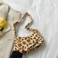 thumbnail image 3 of Bolsa de hombro de lana de Coral con patrón de animales Ehuebsd para mujer bolso de axilas de moda bolsos de hombro casuales bolsos de axilas simples para damas, 3 of 6