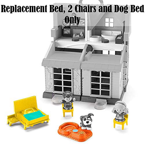 Replacement Parts for Little People House FHF34 - Fisher-Price Little People Big Helpers Home Playset ~ Replacement 2 Chairs Dog Bed - Walmart.com