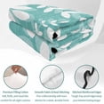 thumbnail image 4 of Quilts Full Size, Teal Green Leaves Soft Comforter Bedding Set for Bed, Farmhouse Botanical Branch Vintage Boho Leaf Lightweight Quilted Bedspread with Pillow Cover(2 Pieces) All Season, 78x90 Inch, 4 of 9