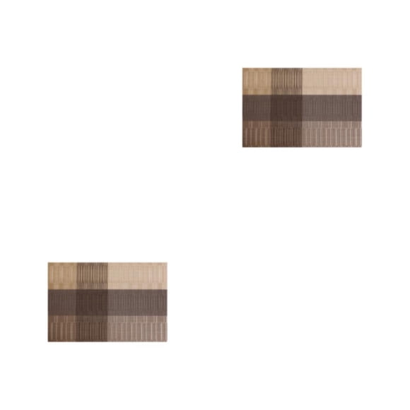 Tapete de PVC Billuyoard manteles individuales resistentes a las manchas posavasos para platos aislamiento rectangular tapetes impermeables Beige 2Conjunto