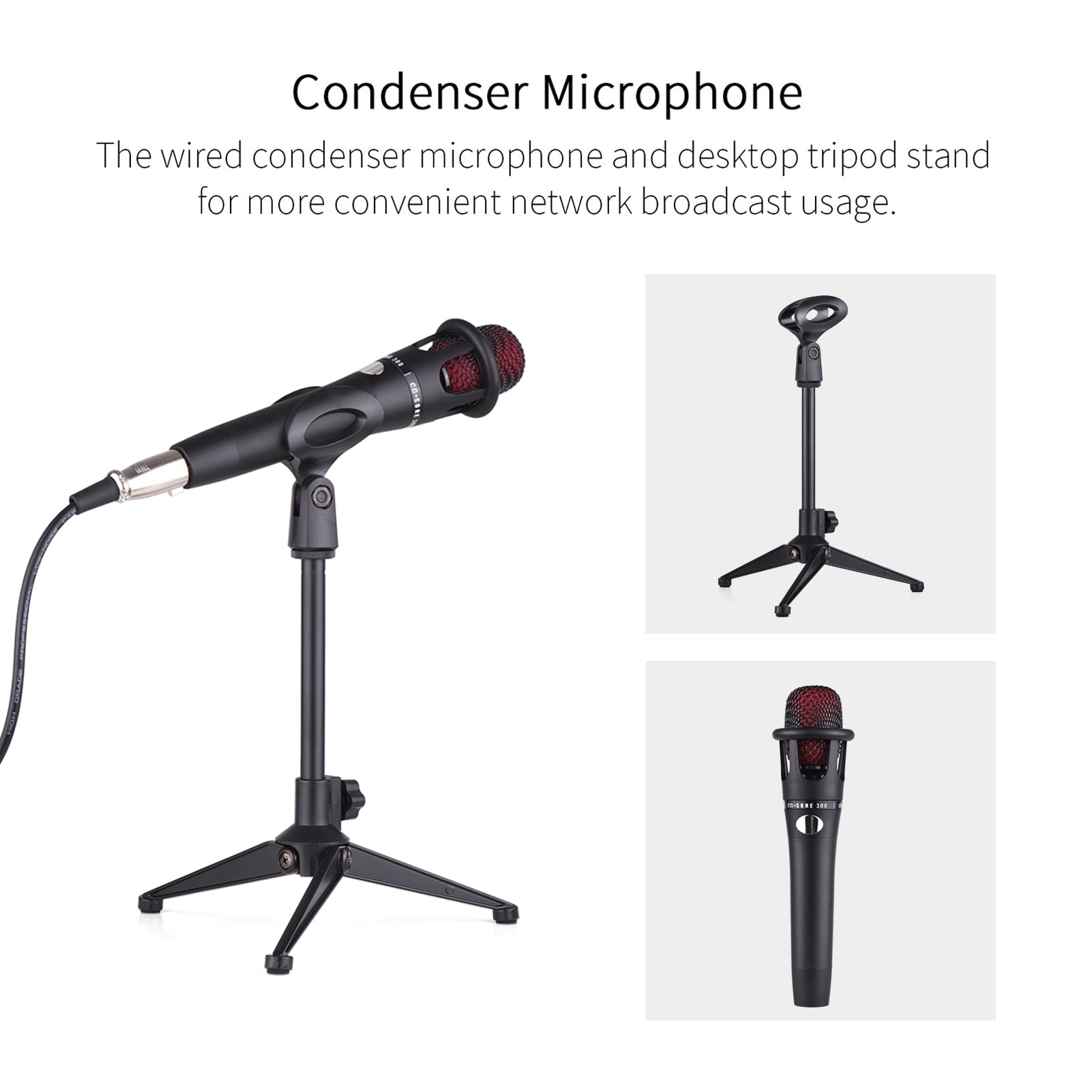 SK300 Live Audio Mixer Sound Card Kit with Voice Changer - Includes Microphone, Mic Stand, and Earphone, Built-in Rechargeable Battery, Multiple Sound Effects for Live Streaming and Music Recording