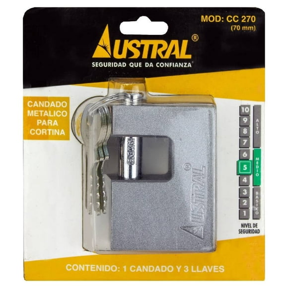 Candado Austral de 70 mm para Cortina