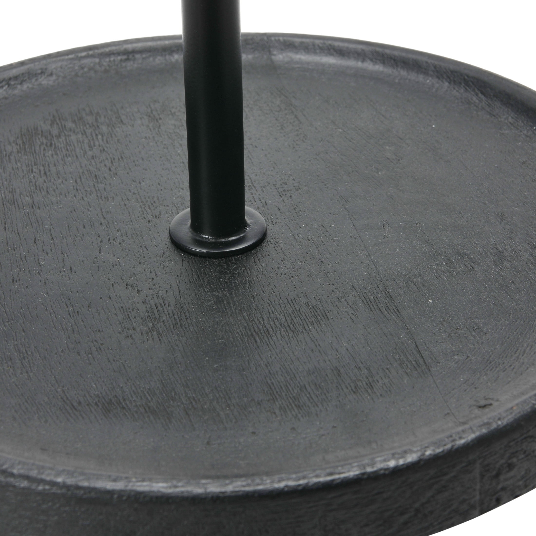 Creative Co-Op Elegant Modern Tray, Cake Stand or Desert Serve ware stand, Black