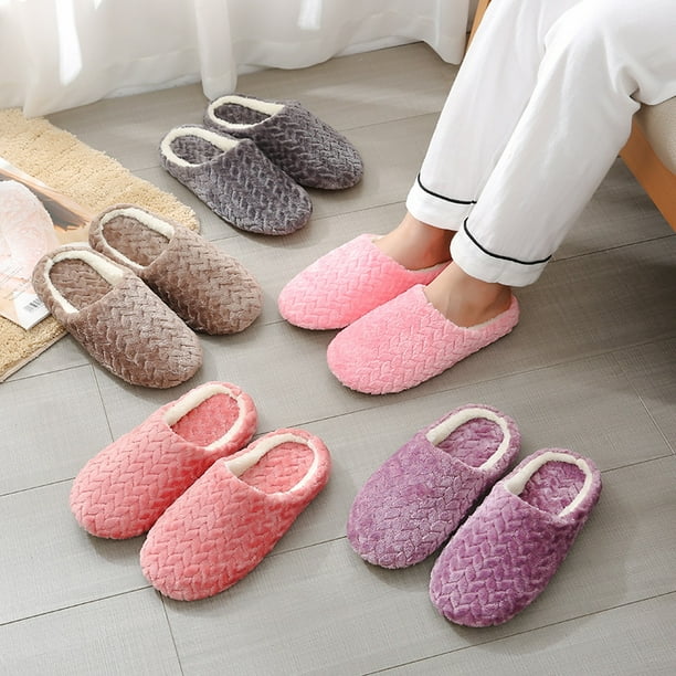 Pink soft slippers sale