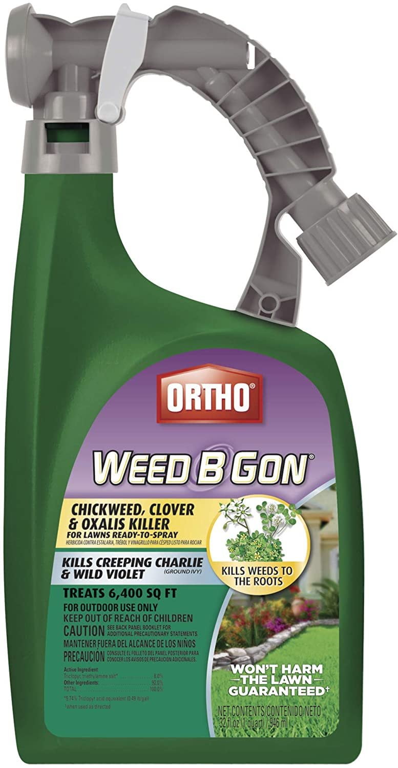 Ortho Weed B Gon Chickweed, Clover & Oxalis Killer for Lawns, 32 Oz