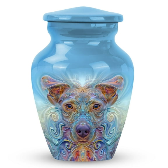 Ethereal Canine Dreamscape Dog - Small Memorial Urns - Compact Urn for Human Ashes - Small Decorative Memorial Keepsake - Elegant Tribute for Men 3 Inch, 1 Pc