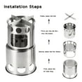 thumbnail image 1 of Burning Portable Camping Stufe Combo de leña Stufe Burning Y Poting Set Para Mochilas al Aire Libre Senderismo, 1 of 7
