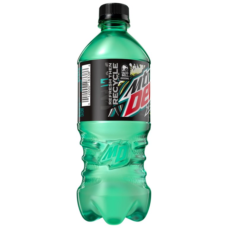 (2 pack) Mountain Dew Baja Blast Zero Sugar Tropical Lime & Citrus Soda Pop, 20 fl oz Bottle