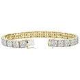 thumbnail image 3 of 10K Yellow Gold Diamond 8mm Circle 4 Prong Cluster Statement Bracelet 10.17 CT., 3 of 7