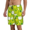 thumbnail image 2 of Bixox Men's Green Apple printing Casual Classic Fit Short Summer Beach Shorts, 2 of 6