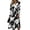 Black, variant on Women's Floral Maxi Dresses Floral Long Sleeve V Neck Dresses High Waist A-Line Swing Sundress