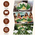 thumbnail image 7 of Green Christmas Tree Round Tablecloth, Fitted Table Cover with Elastic for 45"-54" Round Tables, Golden Xmas Tree Winter Snowflake Rustic Table Cloth Outdoor Dinning Party Waterproof Tablecloths, 7 of 7