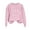 Pink#1, variant on MELDVDIB Womens Thanksgiving Sweatshirt Funny Printed Fashion Casual Solid Color Oversized Hoodless Sweatshirt Fall Winter Long Sleeve Loose Pullover Tops Green S