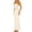 Beige, variant on CHUMUD Skirt Sets for Women 2 Piece Outfits Evening Party Elegant Split Hem Tube Top Maxi Skirt Set Wrap Long Skirt Summer Vacation Casual