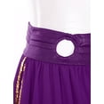 thumbnail image 6 of Aislor Women Belly Dance Side Split Yoga Pants Bloomer Trousers Perforance Purple One Size, 6 of 7