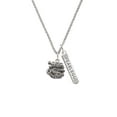 thumbnail image 2 of Delight Jewelry Silvertone Chinese Dragon Silvertone Fearless Bar Charm Necklace, 23", 2 of 4