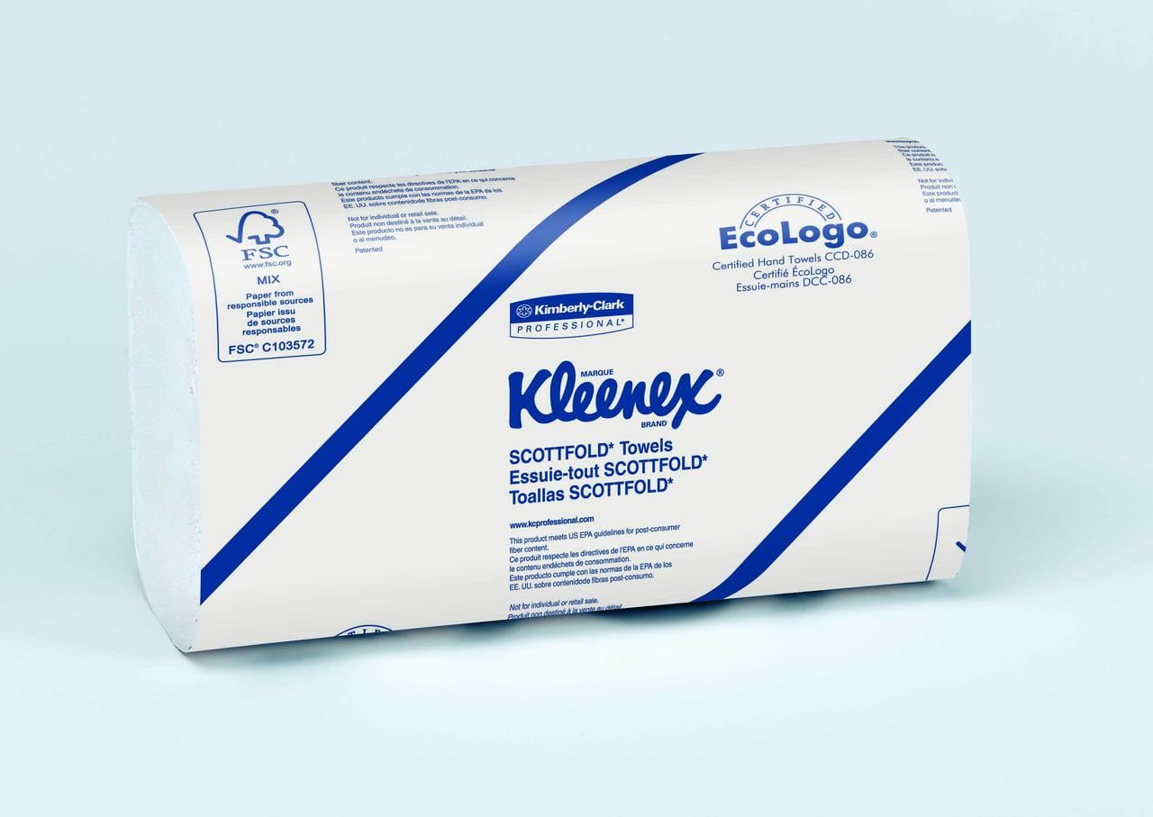 Kleenex Scottfold Asciugamani Carta Multifoglio 13253: Maxi Confezione 3.000 Pezzi Con Assorbenza Rapida Per Ufficio - 4