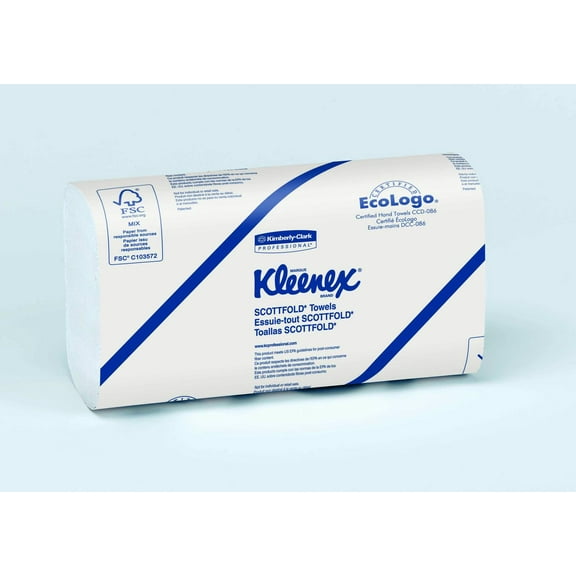Kleenex Scottfold Paper Towel Multi-Fold 8-1/10 X 12-2/5 Inch, 13253 - Case of 3000
