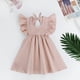 thumbnail image 2 of Vestido Goodplayer para niñas pequeñas, algodón y lino, rosa, 3T, 2 of 7