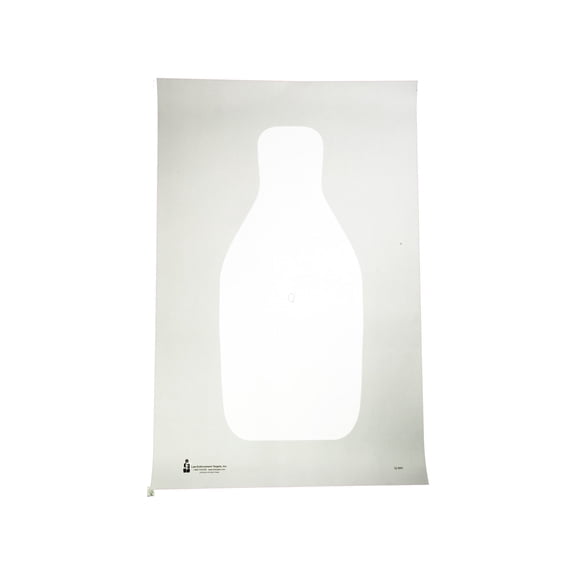 Action Target Standard FBI/DEA Q Target, Bright White, 22 1/2x34 1/2, 100 Per Box