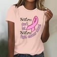 thumbnail image 2 of Alkepwun Breast Cancer Printed Shirts for Women Sunflower Pink Ribbons T-Shirt Breast Cancer Awareness Tee Tops, 2 of 4