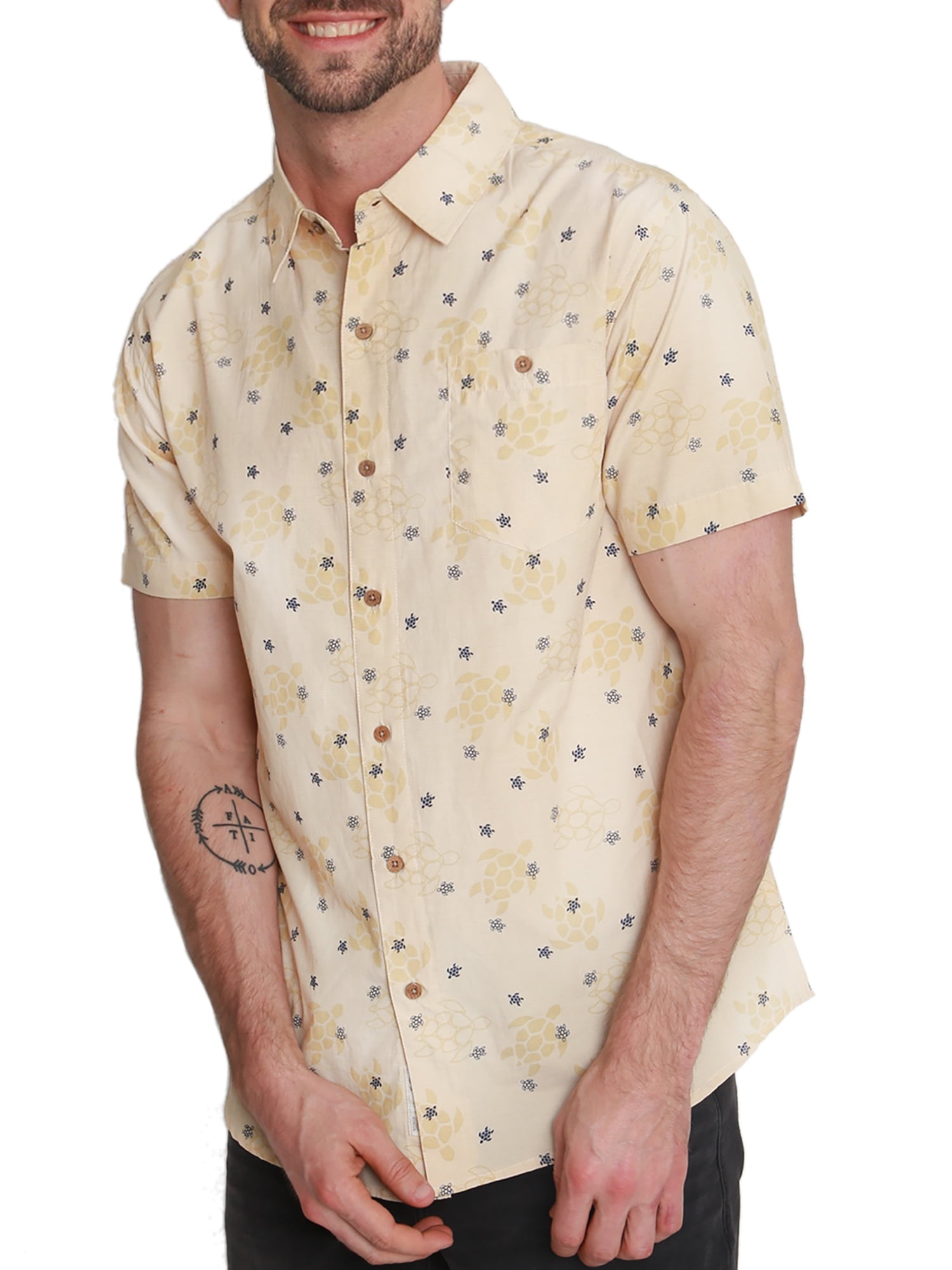 Pacific Marlin Men's Short Sleeve Hawaiian Woven Shirt