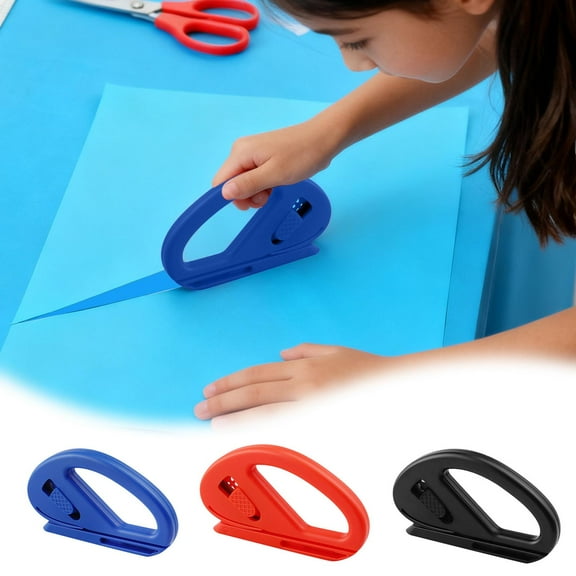 ZJNGJC 3Pcs Wrapping Paper Cutter, Wrapping Paper Clamps, Black Gift Wrap Cutter, DIY Handcrafted Portable Little Elf Gift Wrap Cutter and Christmas Paper Cutters