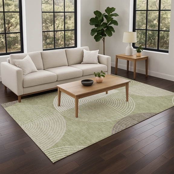 Addison Rugs Chantille Indoor/Outdoor Transitional Geometric Aloe Machine Washable Rectangle Rug, 10' x 14'