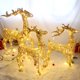 thumbnail image 3 of Mini Reindeer Elk Desktop Ornament Christmas Deer Cart Accessories Wrought Iron Golden Sleigh Cart Table Figures Christmas Gift, 3 of 5