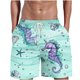 thumbnail image 2 of Puntoco Pantalones Cortos Con Estampado Hawaiano Para Hombre, Pantalones Cortos Con Bolsillo Y Cordón, Color M, 2 of 5