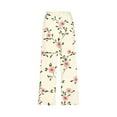 thumbnail image 5 of Capris for Women With Pockets Flowers Clearance Under $10 Fragrant Linen Gradient Printed Loose Fashionable Drawstring Pants Cropped Pants, 5 of 5