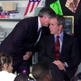 thumbnail image 2 of Art.com President Bush's Chief of Staff Gives Word of World Trade Center, During Visit to Elementary School Photographic Print, 24" x 24", 2 of 4