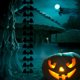 thumbnail image 4 of 2 decoración colgante de Halloween con calavera de murciélago, accesorios de fiesta de terror para habitación, jardín, terror, 4 of 5