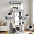 thumbnail image 1 of Cat Tree Tower Hey-brother MPJ070W para gatos adultos, color gris claro, 1 of 9