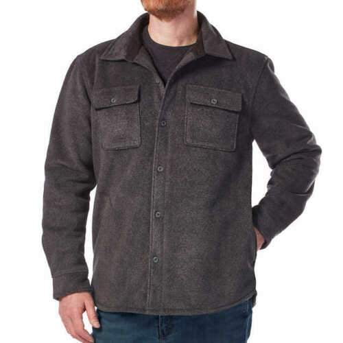 Rugged Elements Mens Insulated Sherpa Lined Utility Shirt Jacket ...