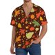 thumbnail image 1 of Fotbe Autumn Leaves Camisa Estampada de Manga Corta para Hombre, Casual de Verano, Estilo Playero, Sin Arrugas-Small, 1 of 5