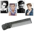 thumbnail image 1 of relayinert Stainless Steel Beard Comb Oil Hair Style Trimming Comb Portable Beard Comb, 1 of 7