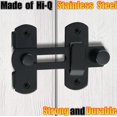 thumbnail image 4 of Pestillos de puerta con pestillo abatible, pestillo de bloqueo de puerta de seguridad para cerca de madera de granero, puertas corredizas francesas, herrajes para puertas de acero inoxidable, 4 of 5