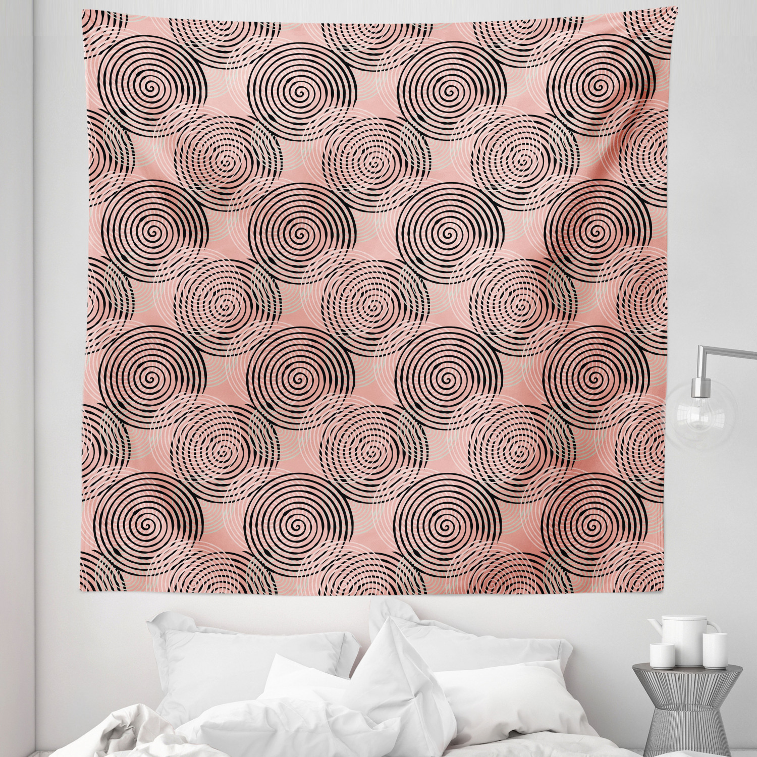 Geometric Tapestry, Hypnotic Vortex Design Overlapping Spiral Elements ...