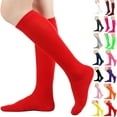 thumbnail image 3 of Women's Solid Color Calf-high And Knee-high Socks, Basic Mid Calf Socks, Everyday Casual Socks, Black, 3 of 3