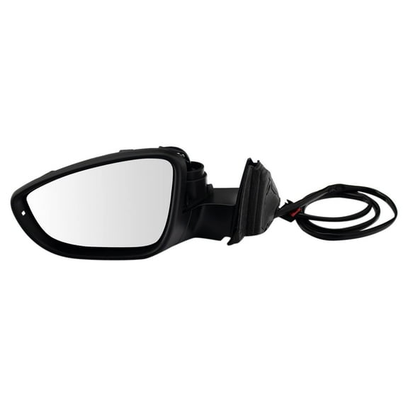 TRQ Mirror Power Heated Turn Signal Manual Folding Paint to Match LH for Passat MRA09416